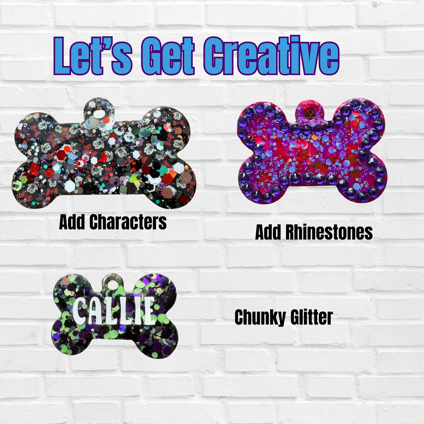 Custom Personalized Resin Pet ID Tag โ Unique Handmade Tags for Dogs & Cats