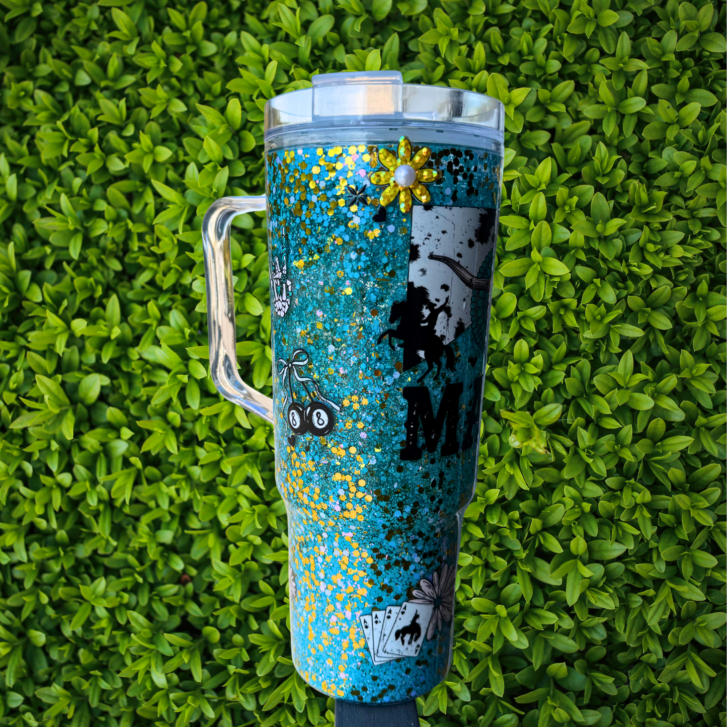 40 oz Western Glitter Tumbler