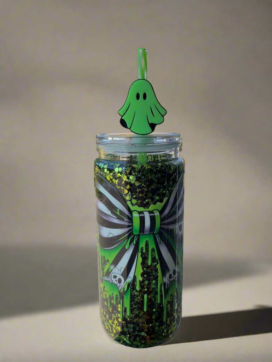 Halloween Drip Snowglobe Tumbler