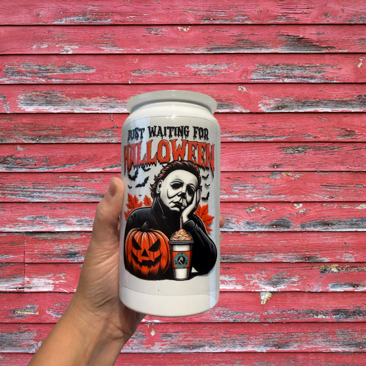 Halloween Stainless Steel White Can Tumbler
