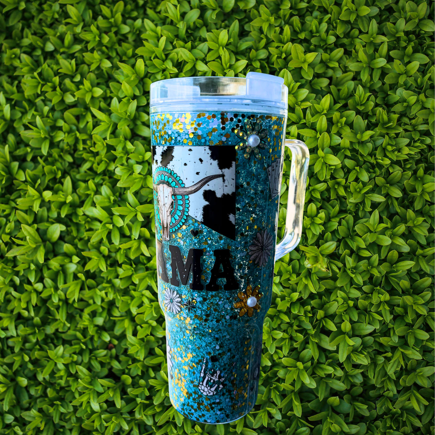 40 oz Western Glitter Tumbler
