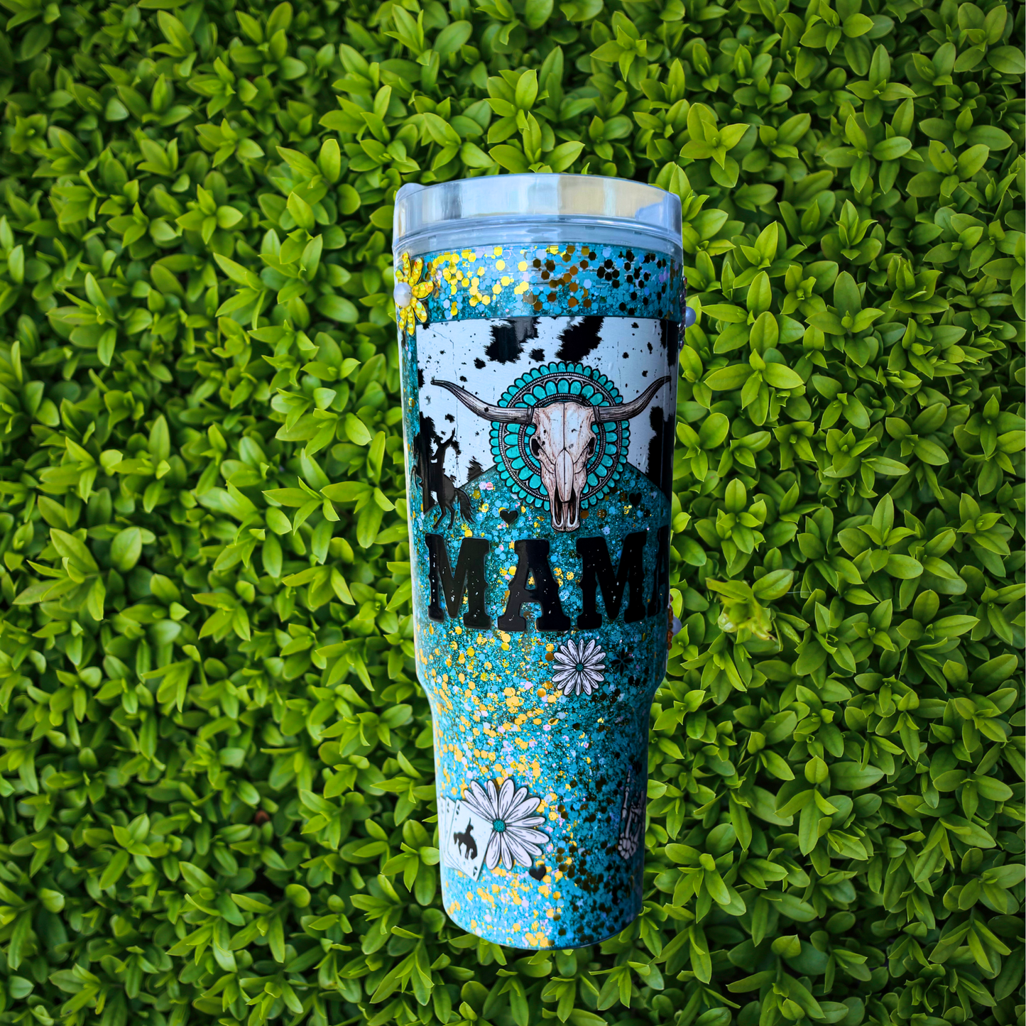40 oz Western Glitter Tumbler