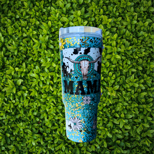 40 oz Western Glitter Tumbler