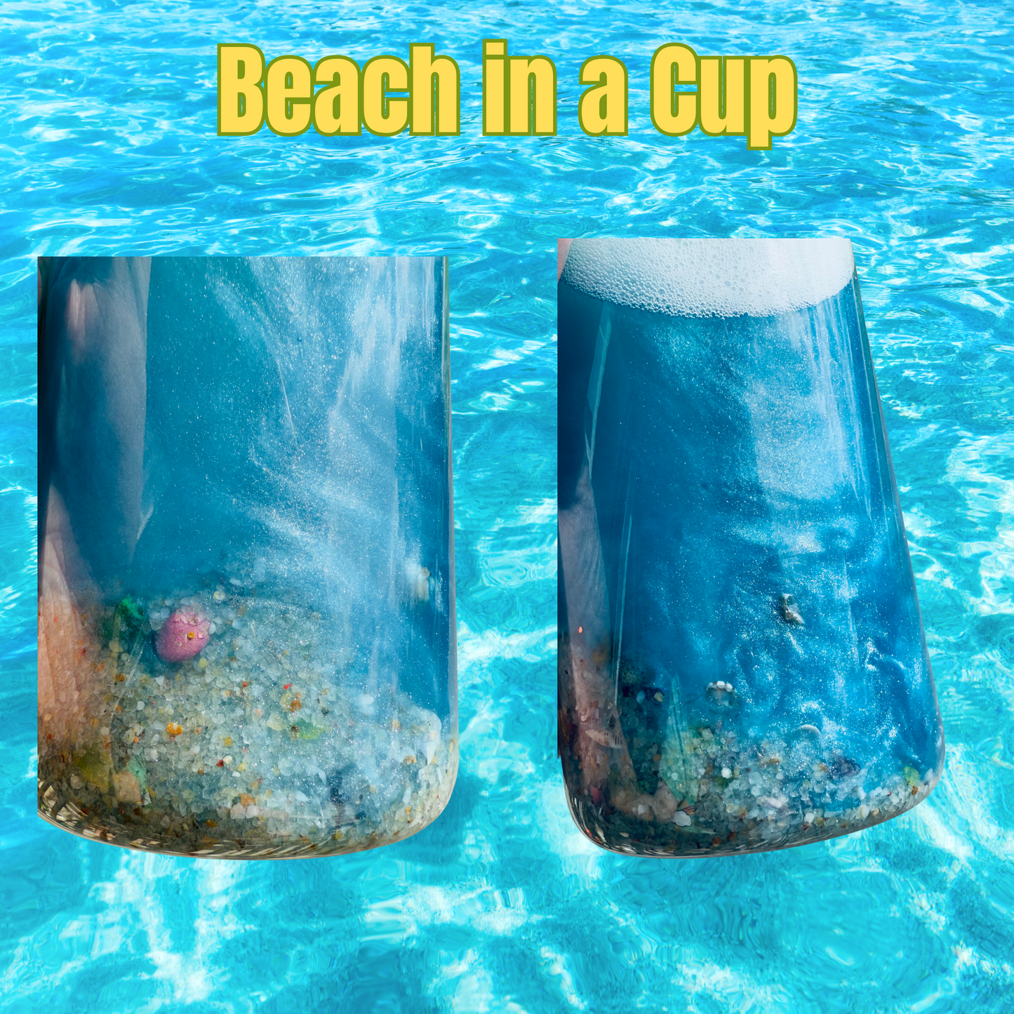 Beach in a Cup Snow Globe Tumbler