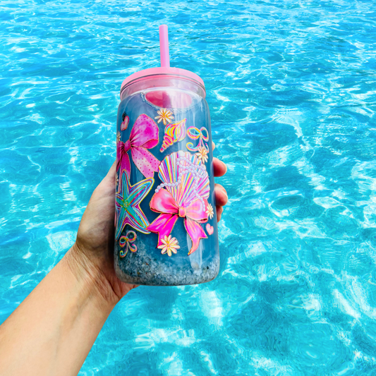 Beach in a Cup Snow Globe Tumbler
